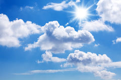sun-blue-sky-sunbeams-clouds-47830531